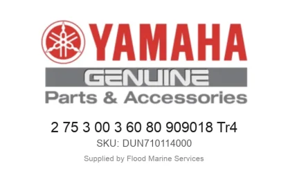 2 75 3 00 3 60 80 909018 Tr4 - Genuine Yamaha Product available at Flood Marine