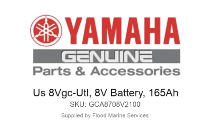 Us 8Vgc-Utl, 8V Battery, 165Ah - Genuine Yamaha Product available at Flood Marine