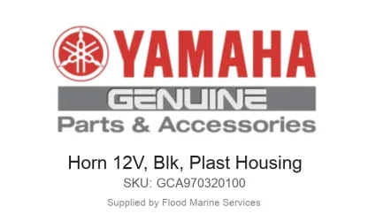 Horn 12V, Blk, Plast Housing - Genuine Yamaha Product available at Flood Marine
