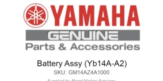 Battery Assy (Yb14A-A2) - Genuine Yamaha Product available at Flood Marine