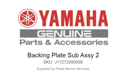 Backing Plate Sub Assy 2 - Genuine Yamaha Product available at Flood Marine