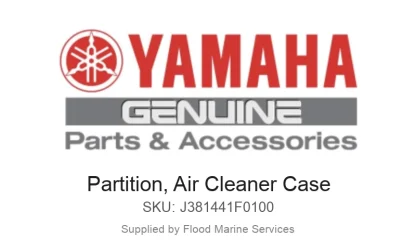 Partition, Air Cleaner Case - Genuine Yamaha Product available at Flood Marine