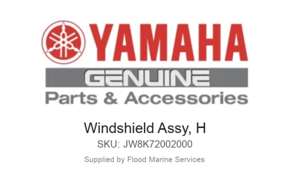 Windshield Assy, H - Genuine Yamaha Product available at Flood Marine