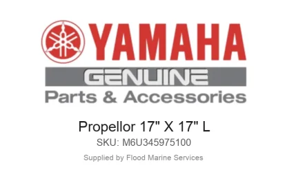 Propellor 17" X 17" L - Genuine Yamaha Product available at Flood Marine