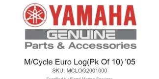 M/Cycle Euro Log(Pk Of 10) '05 - Genuine Yamaha Product available at Flood Marine