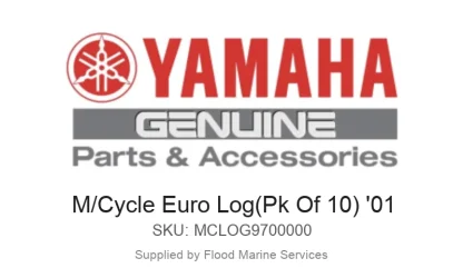 M/Cycle Euro Log(Pk Of 10) '01 - Genuine Yamaha Product available at Flood Marine