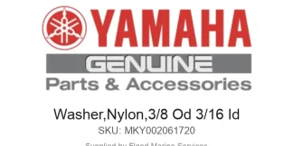 Washer,Nylon,3/8 Od 3/16 Id - Genuine Yamaha Product available at Flood Marine