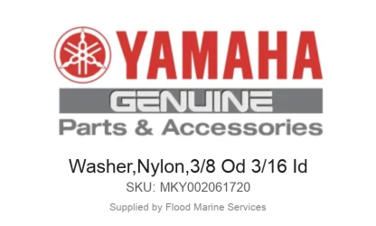 Washer,Nylon,3/8 Od 3/16 Id - Genuine Yamaha Product available at Flood Marine