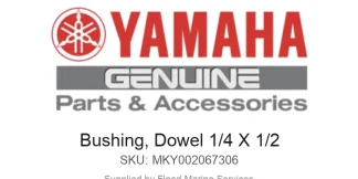 Bushing, Dowel 1/4 X 1/2 - Genuine Yamaha Product available at Flood Marine