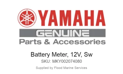 Battery Meter, 12V, Sw - Genuine Yamaha Product available at Flood Marine