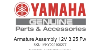 Armature Assembly 12V 3.25 Fw - Genuine Yamaha Product available at Flood Marine