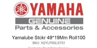 Yamalube Stckr 49*19Mm Roll100 - Genuine Yamaha Product available at Flood Marine