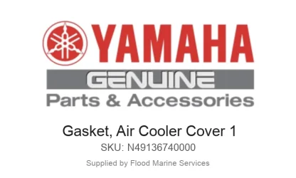 Gasket, Air Cooler Cover 1 - Genuine Yamaha Product available at Flood Marine