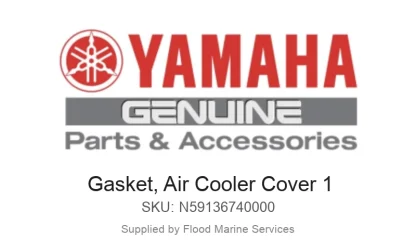 Gasket, Air Cooler Cover 1 - Genuine Yamaha Product available at Flood Marine