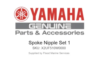 Spoke Nipple Set 1 - Genuine Yamaha Product available at Flood Marine