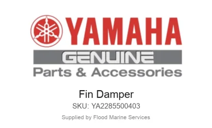 Fin Damper - Genuine Yamaha Product available at Flood Marine