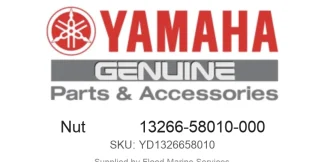 Nut            13266-58010-000 - Genuine Yamaha Product available at Flood Marine