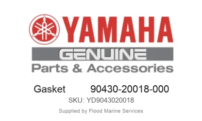 Gasket         90430-20018-000 - Genuine Yamaha Product available at Flood Marine