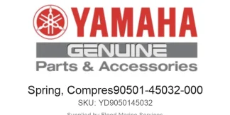 Spring, Compres90501-45032-000 - Genuine Yamaha Product available at Flood Marine
