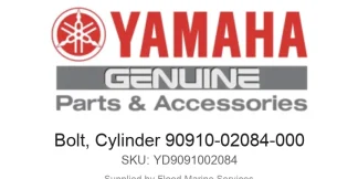 Bolt, Cylinder 90910-02084-000 - Genuine Yamaha Product available at Flood Marine