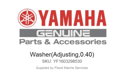 Washer(Adjusting,0.40) - Genuine Yamaha Product available at Flood Marine