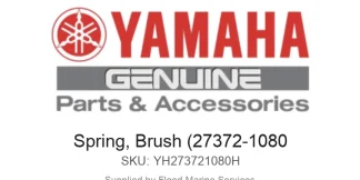 Spring, Brush (27372-1080 - Genuine Yamaha Product available at Flood Marine