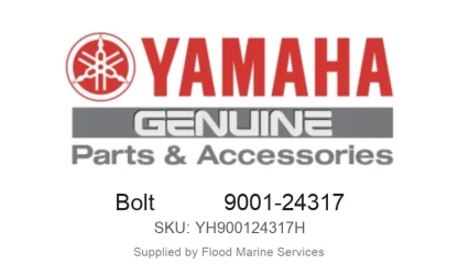 Bolt           9001-24317 - Genuine Yamaha Product available at Flood Marine
