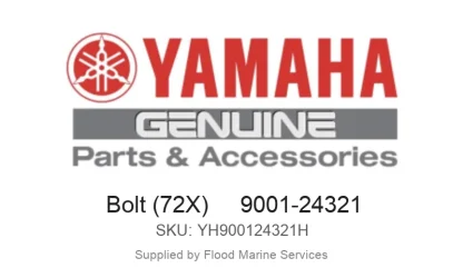 Bolt (72X)     9001-24321 - Genuine Yamaha Product available at Flood Marine