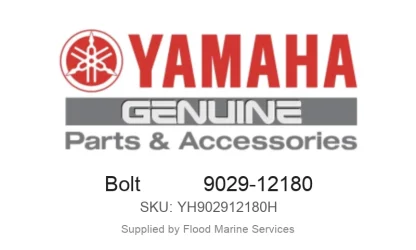 Bolt           9029-12180 - Genuine Yamaha Product available at Flood Marine