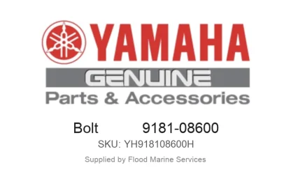 Bolt           9181-08600 - Genuine Yamaha Product available at Flood Marine