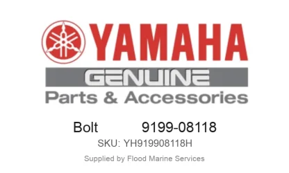 Bolt           9199-08118 - Genuine Yamaha Product available at Flood Marine