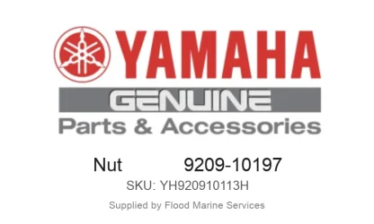 Nut            9209-10197 - Genuine Yamaha Product available at Flood Marine