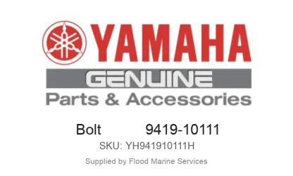Bolt           9419-10111 - Genuine Yamaha Product available at Flood Marine
