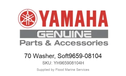 70 Washer, Soft9659-08104 - Genuine Yamaha Product available at Flood Marine