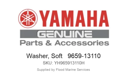 Washer, Soft   9659-13110 - Genuine Yamaha Product available at Flood Marine