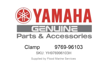 Clamp          9769-96103 - Genuine Yamaha Product available at Flood Marine