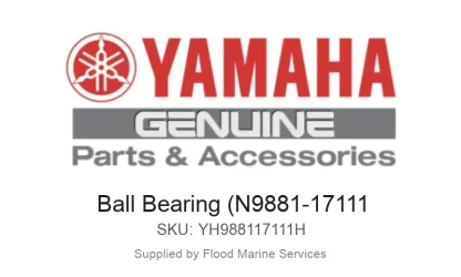 Ball Bearing (N9881-17111 - Genuine Yamaha Product available at Flood Marine