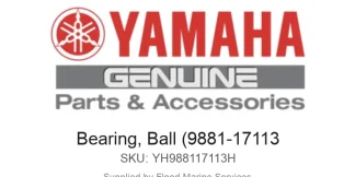 Bearing, Ball (9881-17113 - Genuine Yamaha Product available at Flood Marine