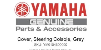 Cover, Steering Colsole, Grey - Genuine Yamaha Product available at Flood Marine