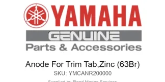 Anode For Trim Tab,Zinc (63Br) - Genuine Yamaha Product available at Flood Marine