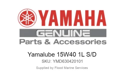Yamalube 15W40 1L S/D - Genuine Yamaha Product available at Flood Marine
