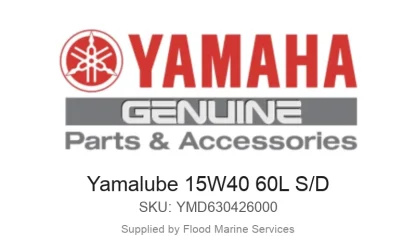 Yamalube 15W40 60L S/D - Genuine Yamaha Product available at Flood Marine