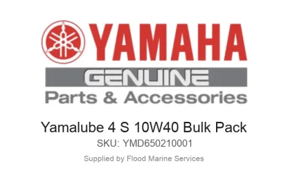 Yamalube 4 S 10W40 Bulk Pack - Genuine Yamaha Product available at Flood Marine