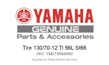 Tire 130/70-12 Tl 56L St66 - Genuine Yamaha Product available at Flood Marine