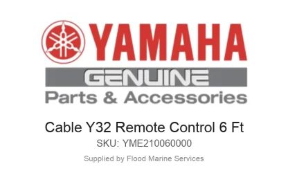 Cable Y32 Remote Control 6 Ft - Genuine Yamaha Product available at Flood Marine
