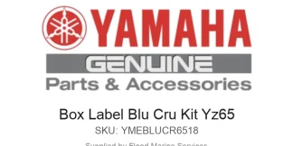 Box Label Blu Cru Kit Yz65 - Genuine Yamaha Product available at Flood Marine