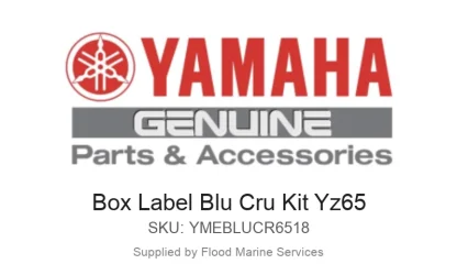 Box Label Blu Cru Kit Yz65 - Genuine Yamaha Product available at Flood Marine