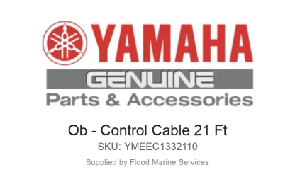 Ob - Control Cable 21 Ft - Genuine Yamaha Product available at Flood Marine