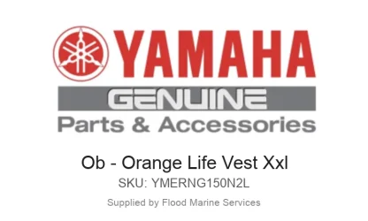 Ob - Orange Life Vest Xxl - Genuine Yamaha Product available at Flood Marine