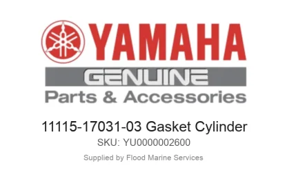 11115-17031-03 Gasket Cylinder - Genuine Yamaha Product available at Flood Marine